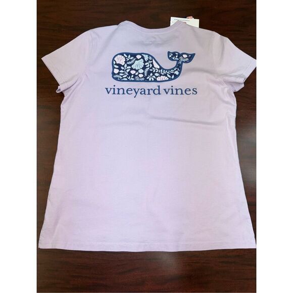 NWT Vineyard Vines Costal Floral Short Sleeve Pocket Tee in Color Iris Size Med - Picture 3 of 8